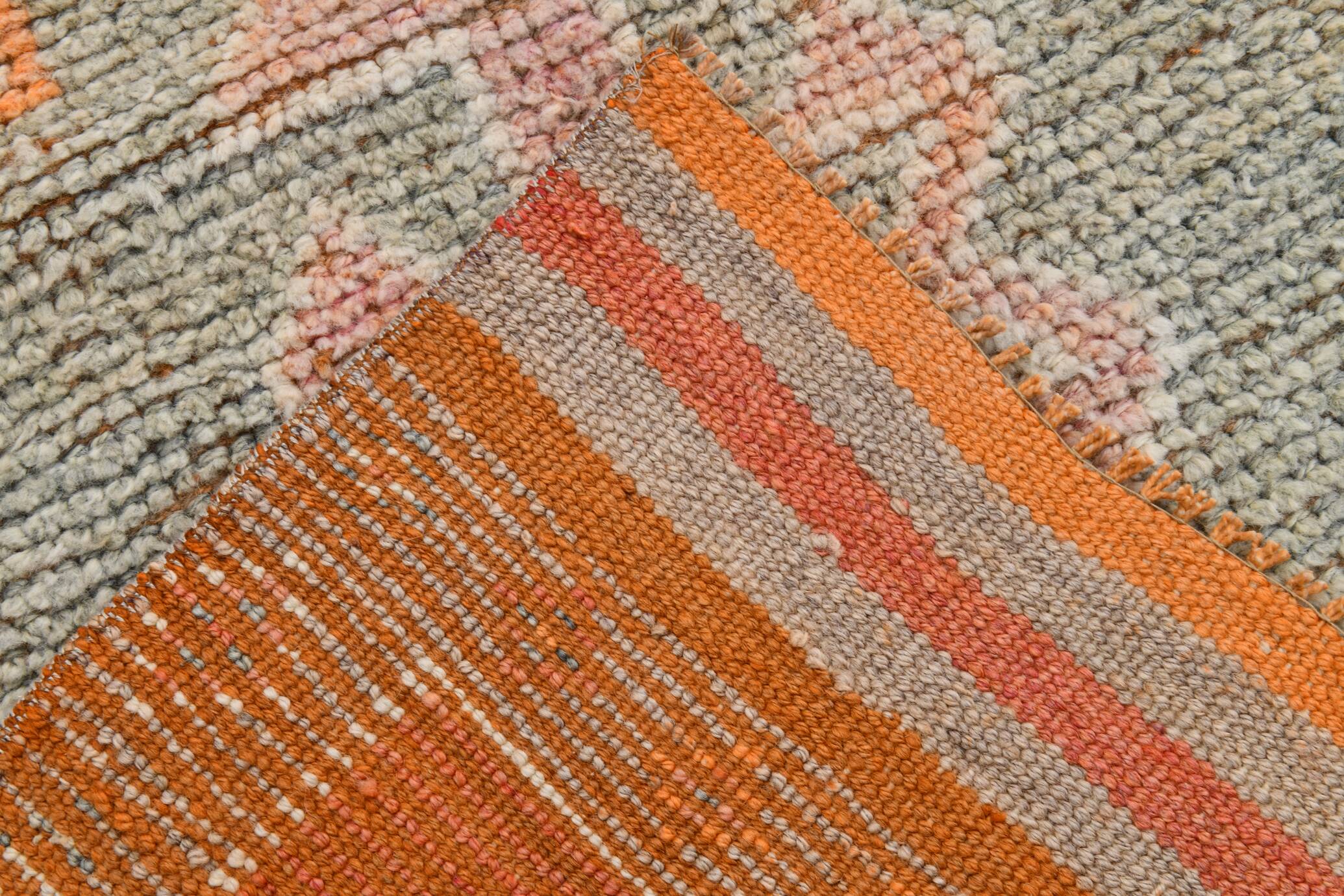 3x10 Peach Red Orange Turkish Runner Rug, 101x311Cm SK 22019