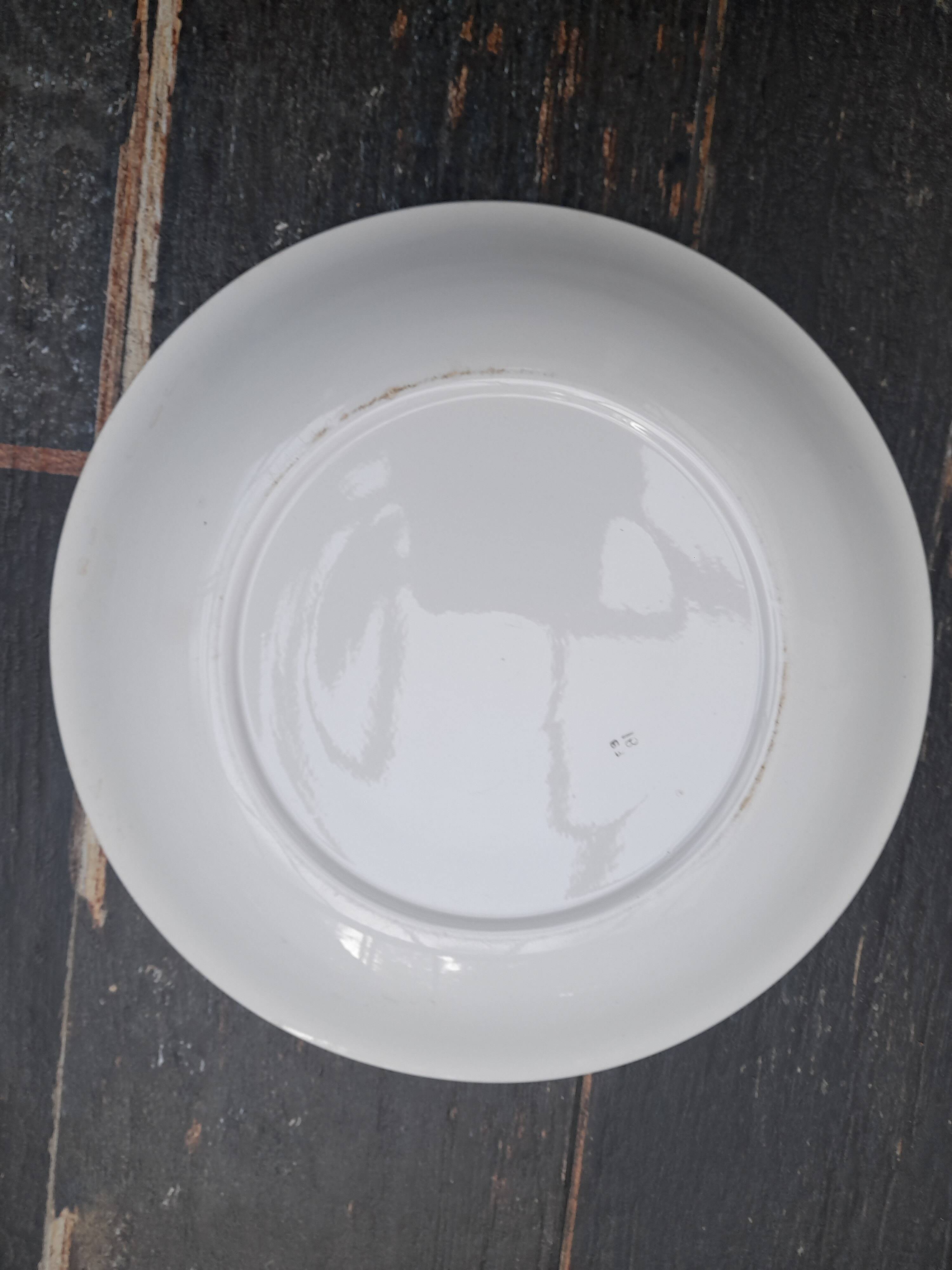 Antique plate with floral decoration