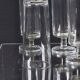 Set of 6 transparent glass flutes/coupes in very good condition.