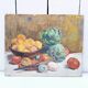 Tableau à la gouache nature morte aux artichauts