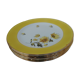 Six flat plates made of "Salins" earthenware