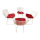 Bertoia Knoll chair with original red Knoll cushion in perfect condition.