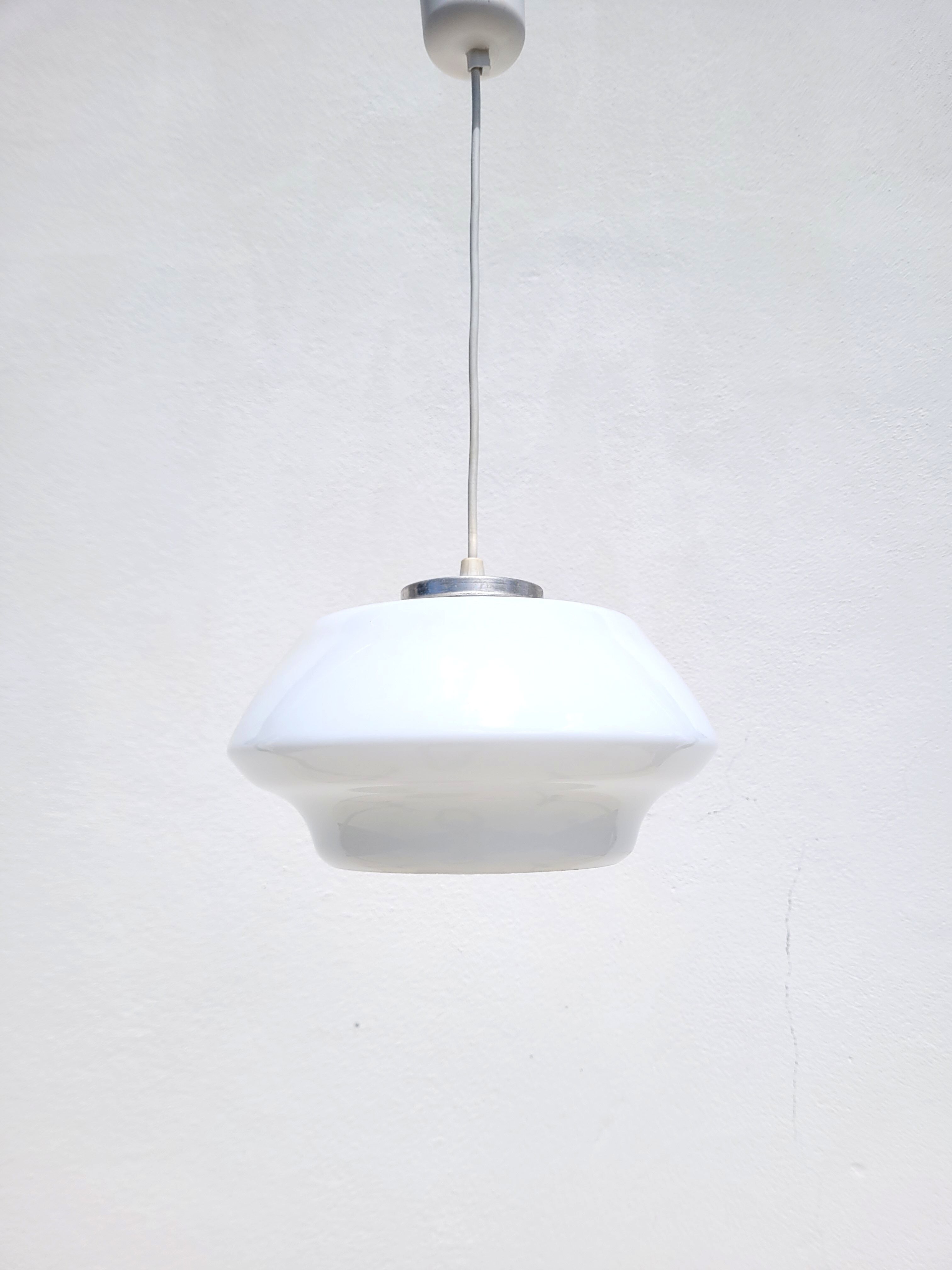 Opaline ceiling lamp 1950