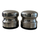 Vintage 70s stainless steel salt and pepper shaker