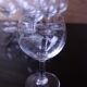 Set of 9 engraved vintage floral balloon white wine glasses.