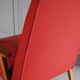 Fauteuil en skaï rouge années 60