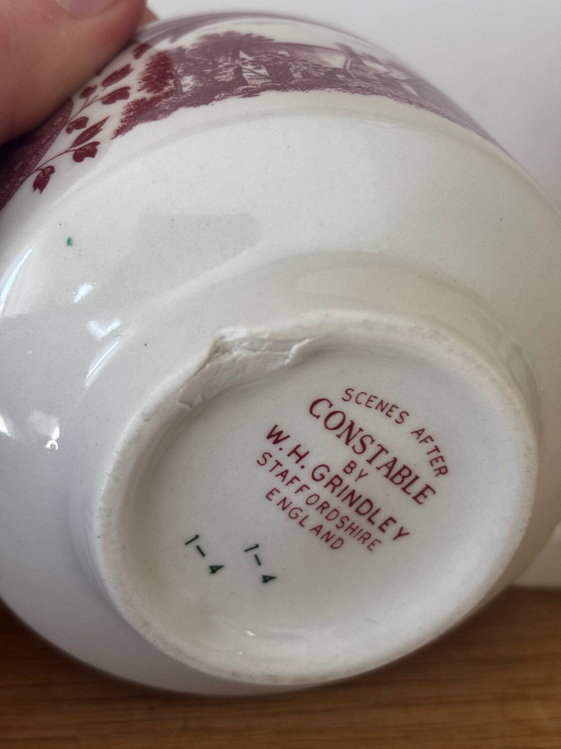 3 tasses anglaises Constable Grindley Staffordshire