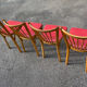Set de 4 chaises baumann rouge