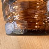 Daum Art Deco vase signed DAUM Croix de Lorraine Nancy FRANCE, smoked glass, faceted vase.