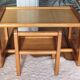 Bureau et chaise enfant brutaliste