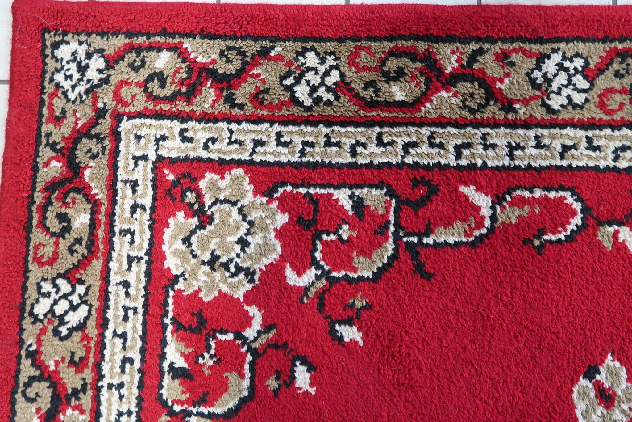 Tapis Savonnerie français vintage en laine – 129 x 199 cm - 1C1038