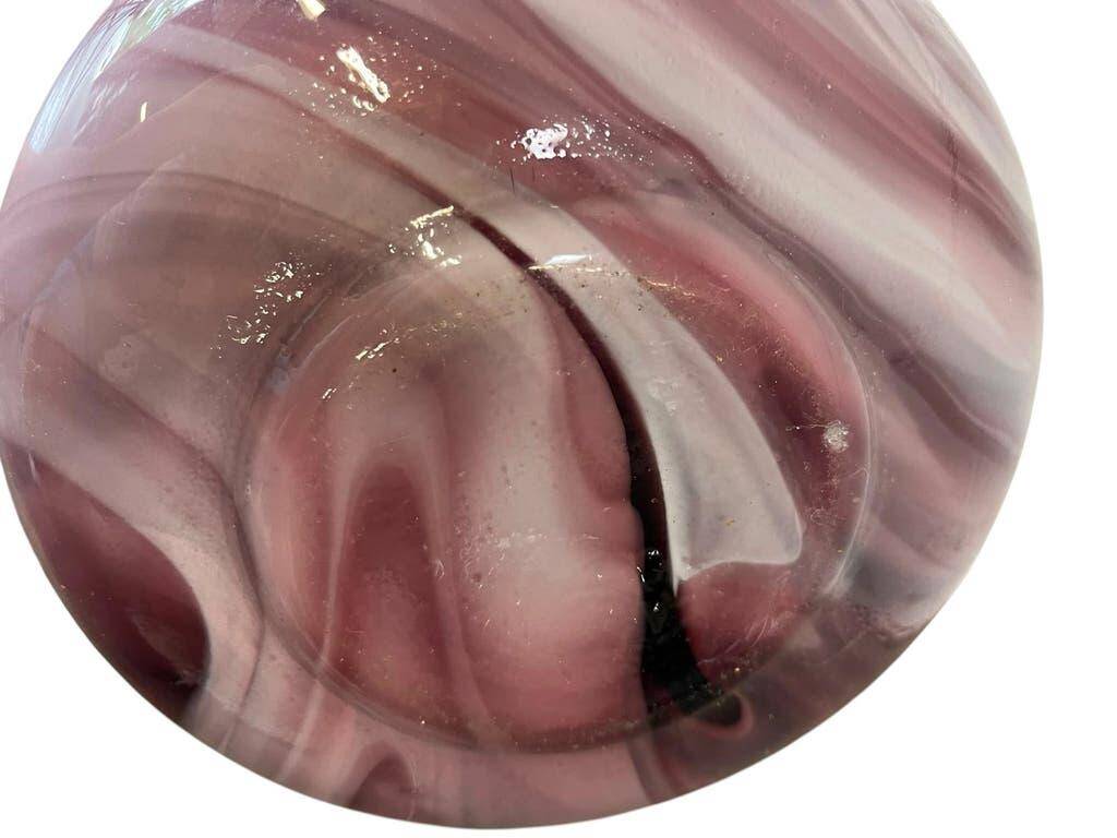 Vintage swirling glass vase with marble effect / Murano style