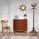 Chest of drawers compass feet in teak 1960 vintage