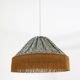 Bella conical textile pendant light with "bohemian flora" print