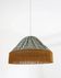 Bella conical textile pendant light with "bohemian flora" print