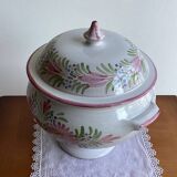 Vintage enameled pottery tureen