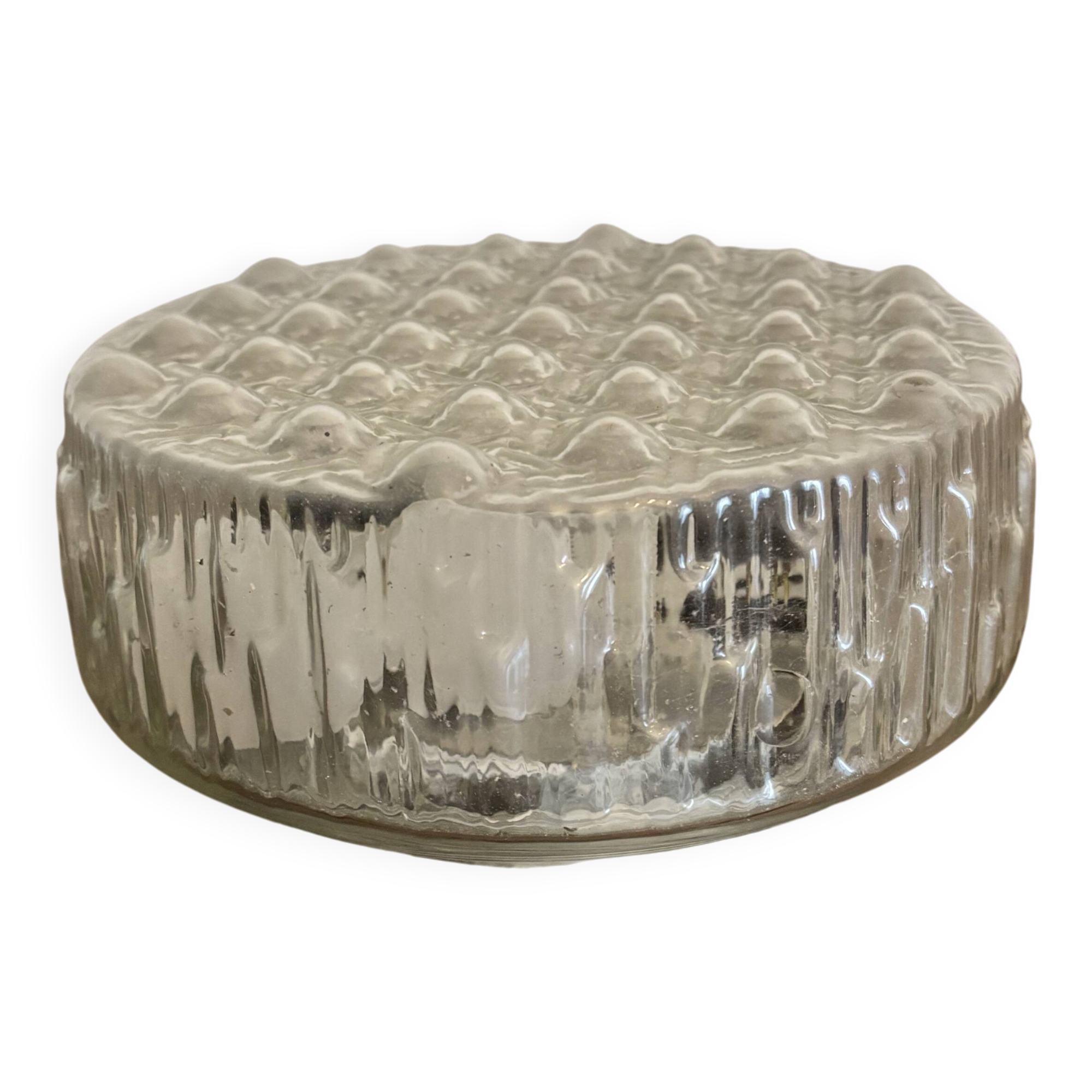 Vintage Italian glass relief ceiling light "Bubble" – 1970s style