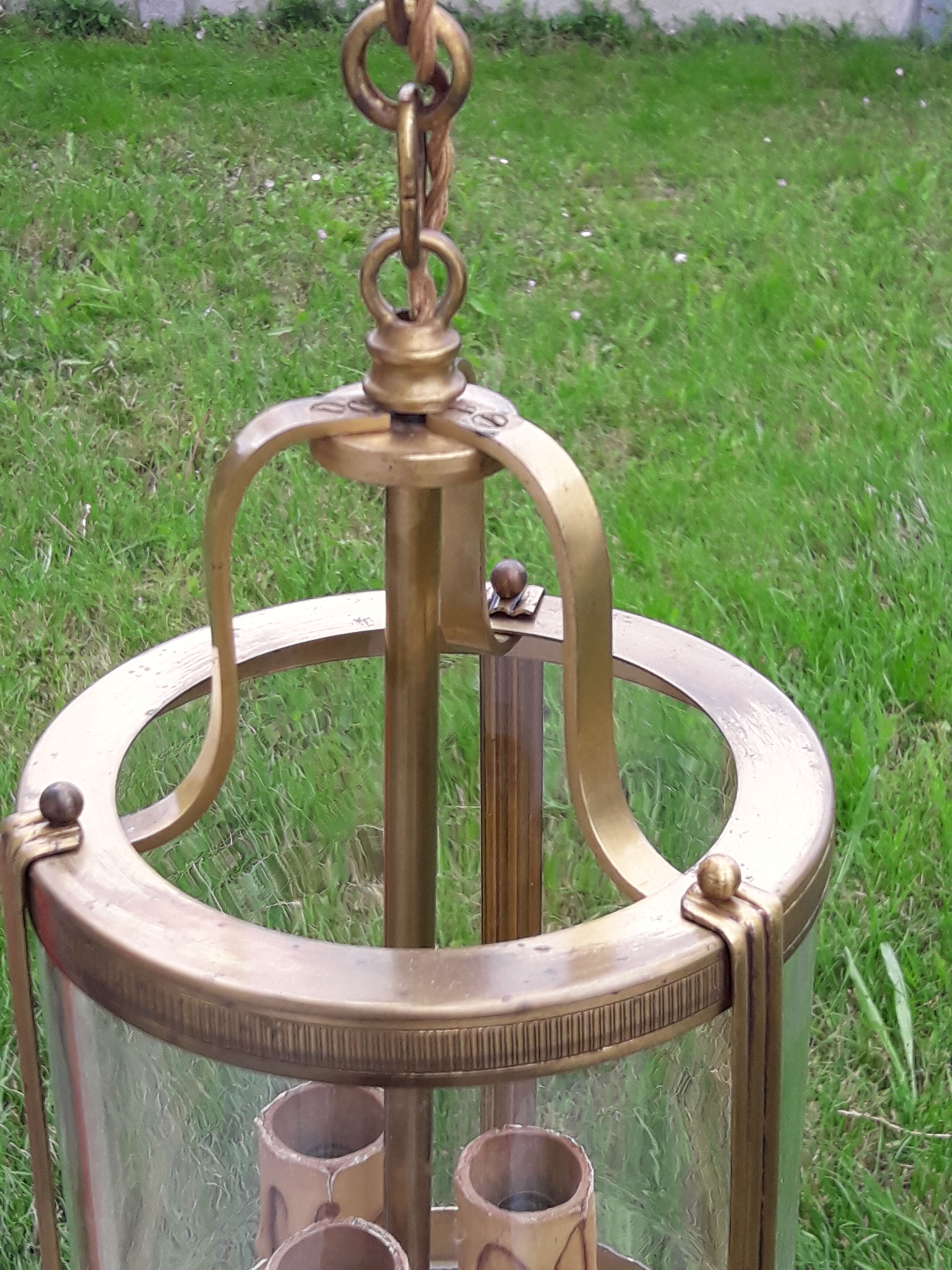 Gilded bronze vestibule lantern