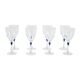 The set of Venise Saphir glasses, French design, 1970s, manufactured by Cri