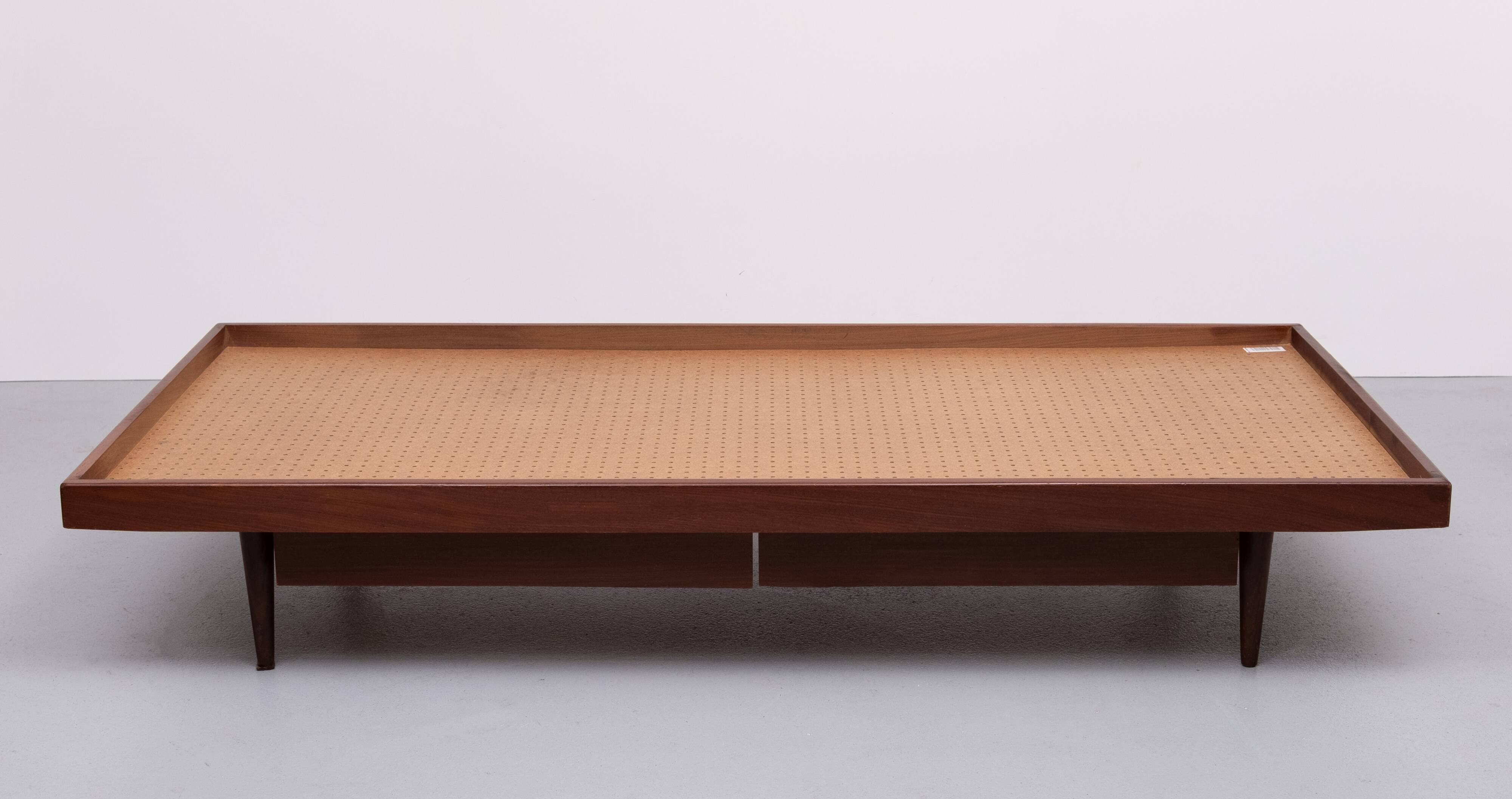 Magnifique méridienne en teck de style minimaliste, années 1950, Hollande