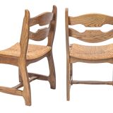 Set of 6 Guillerme and Chambron chairs