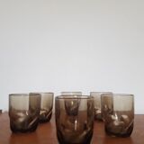 Set of 6 black glasses