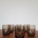 Set of 6 black glasses