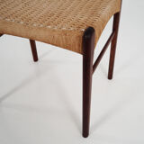 Footstool made of rosewood, Scandinavian design of the 70's