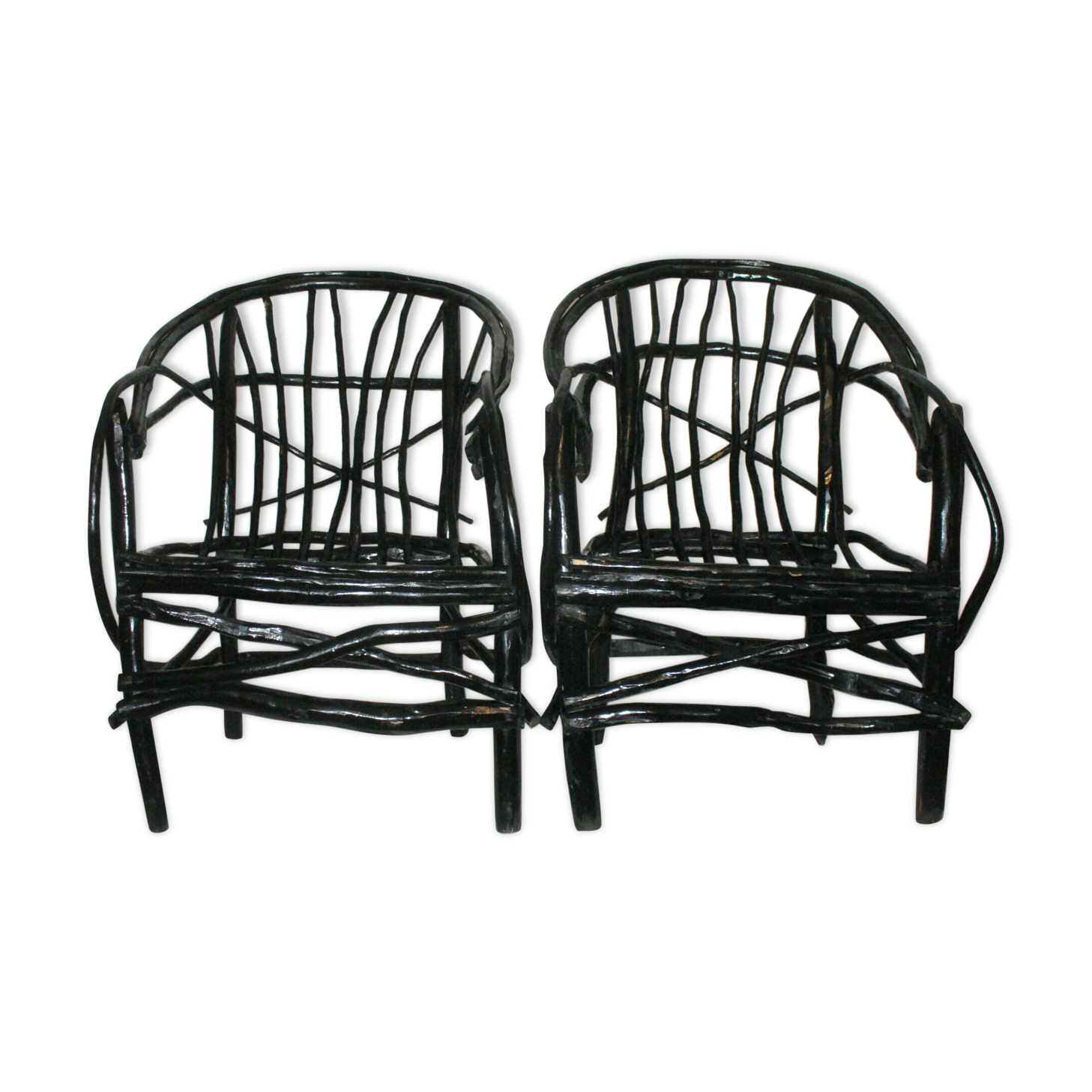 Paire de fauteuils de jardin  des années 50