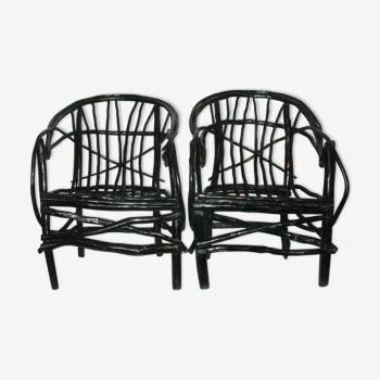 Paire de fauteuils de jardin  des années 50