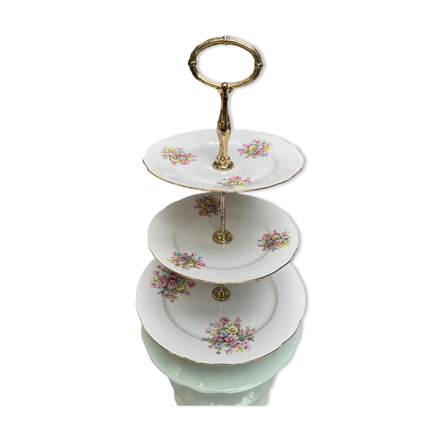 Silent servant flowered porcelain