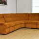 Yellow corduroy modular sofa, 1970s, set of 5