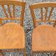 2 Bistro Chairs in Varnished Beech from the 1950s