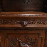 Narrow Oak Display Cabinet, Louis XIII style – Late 19th century