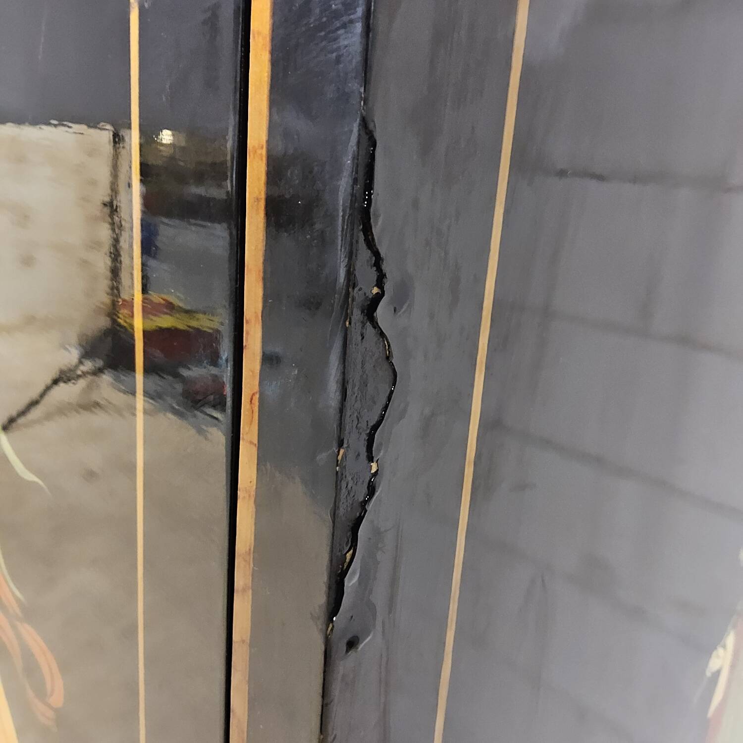 Vintage Chinese pagoda cabinet traditional scene (bohemian)