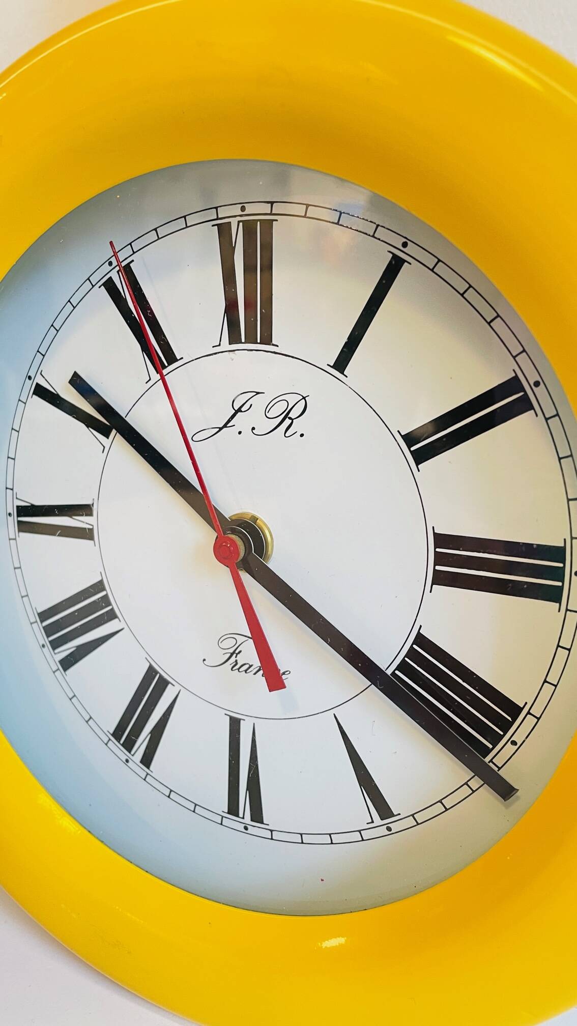 Horloge murale métal et verre années 80