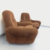 Pair of vintage corduroy armchairs from the 70s