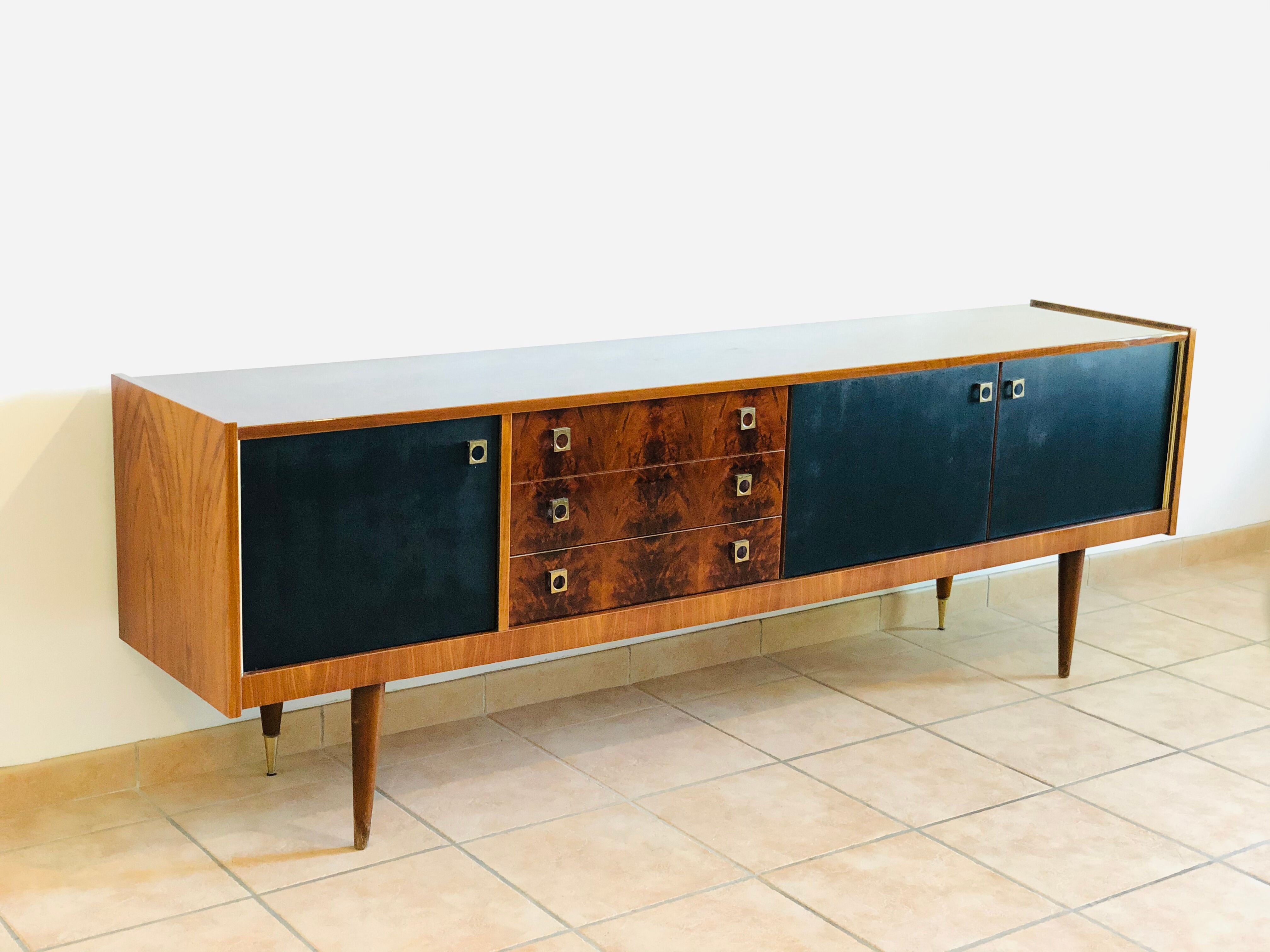 Vintage walnut sideboard 1960