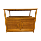 Commode en rotin vintage