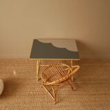 Rattan desk and chair set