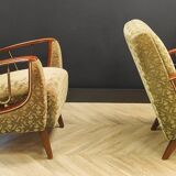 Two mid century armchairs