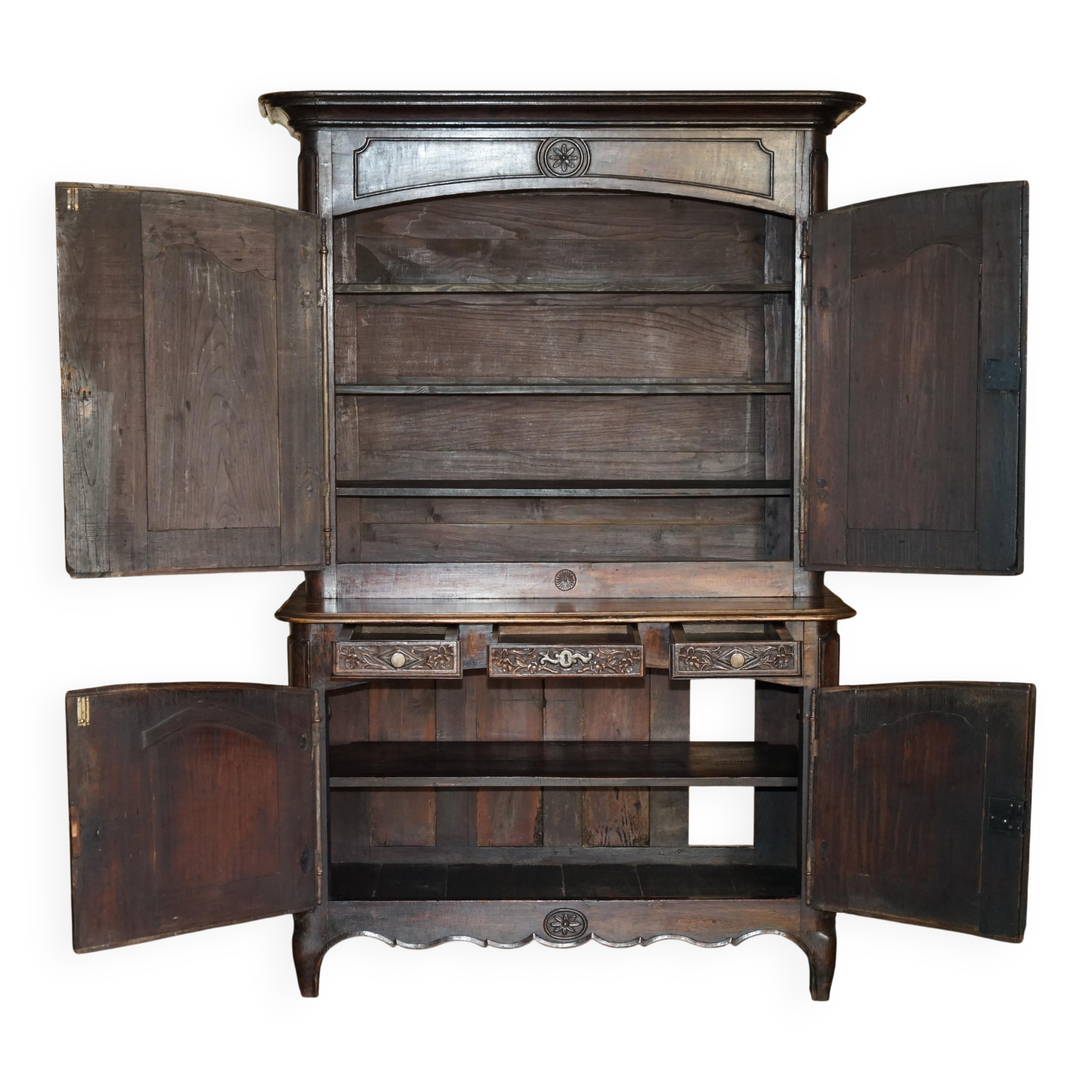 Antique Dutch carved placard, circa 1860.