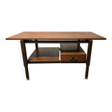 Vintage teak coffee table with drawer from the 60s