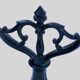 Art deco danish two-armed candleholder by Just Andersen in Disko Metal