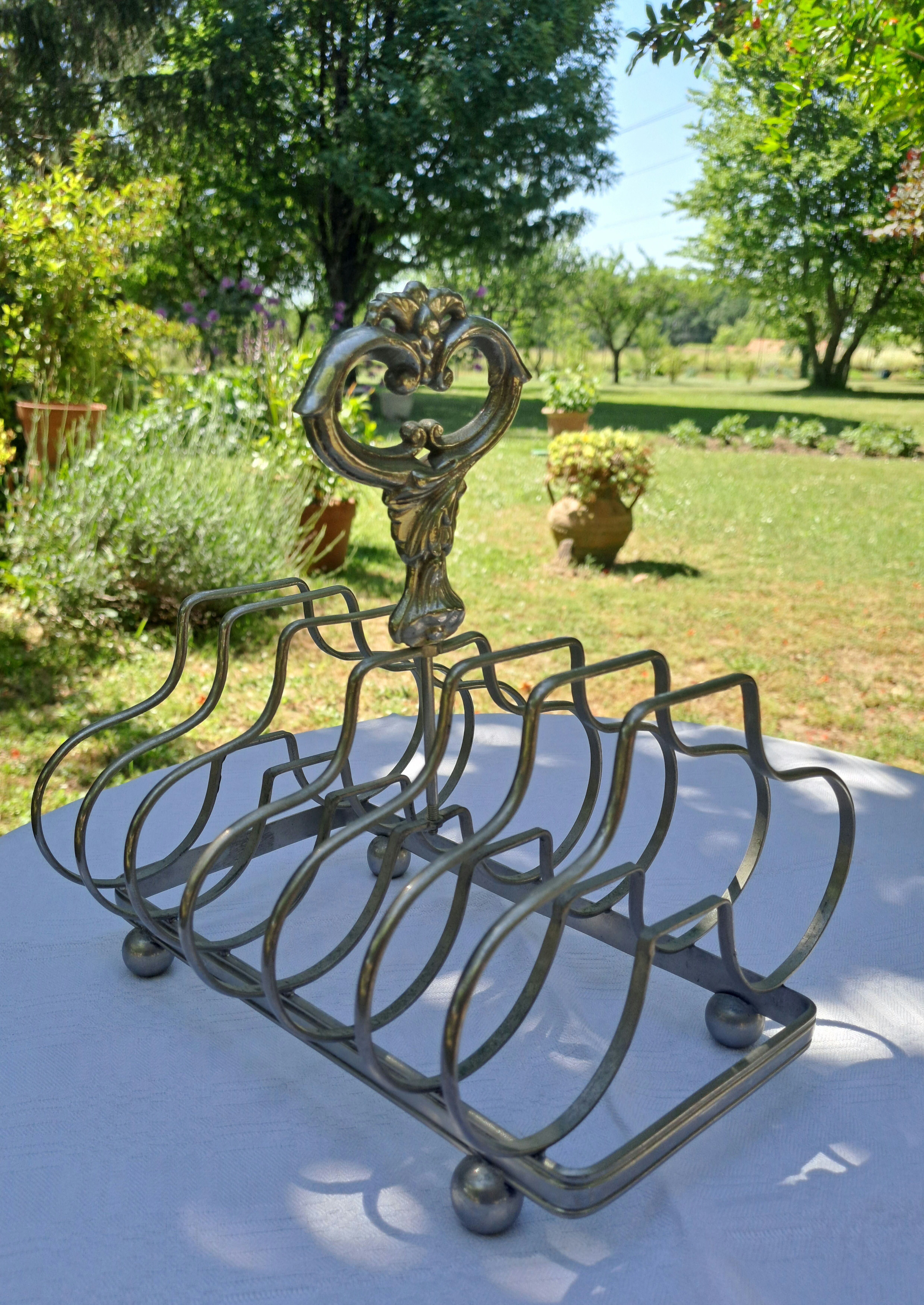 Silver-plated toast rack
