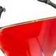 Vintage red mint and blue rolling table/bar cart/tea cart.