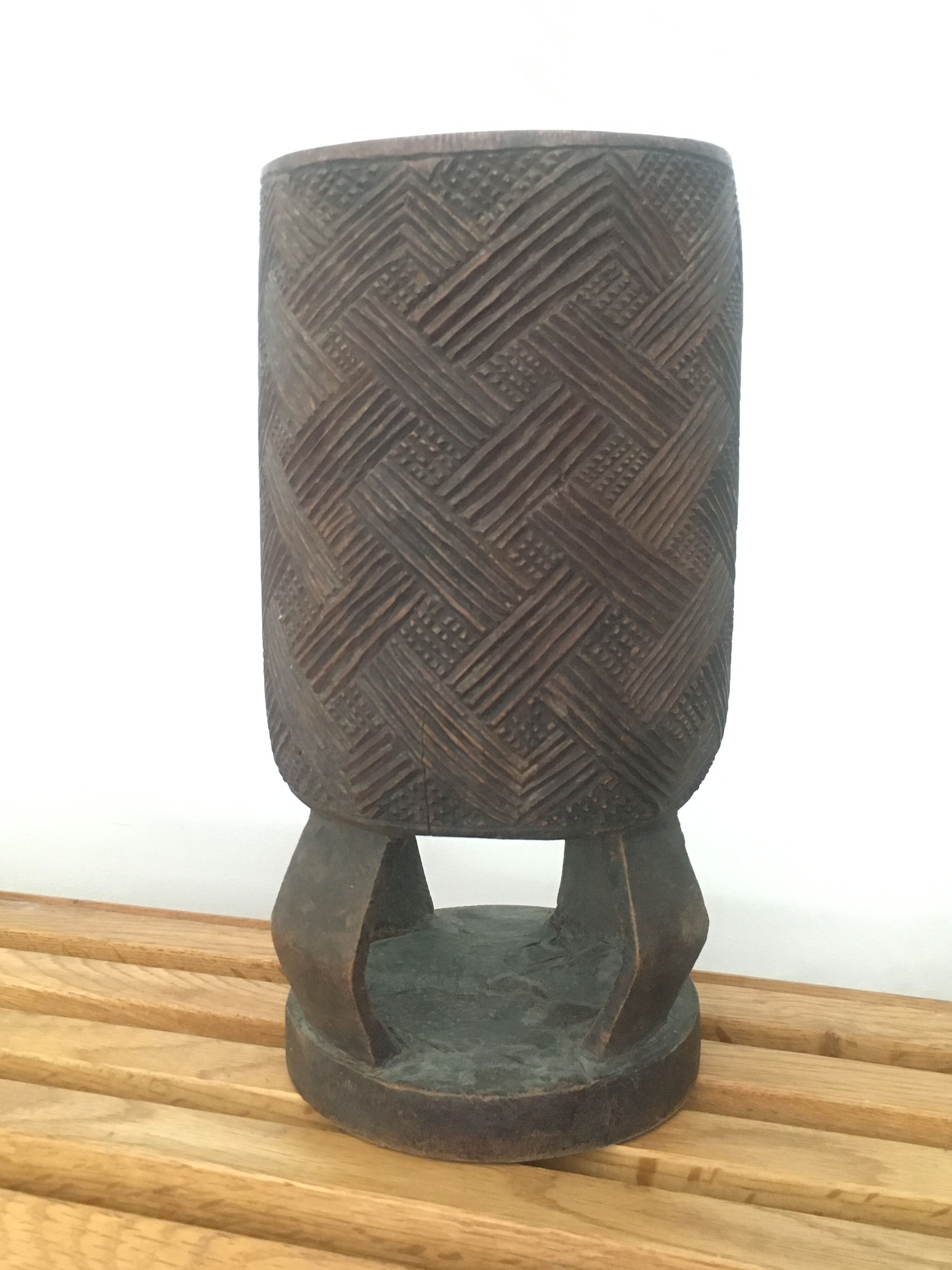 Wooden Kuba vase - Congo - Africa