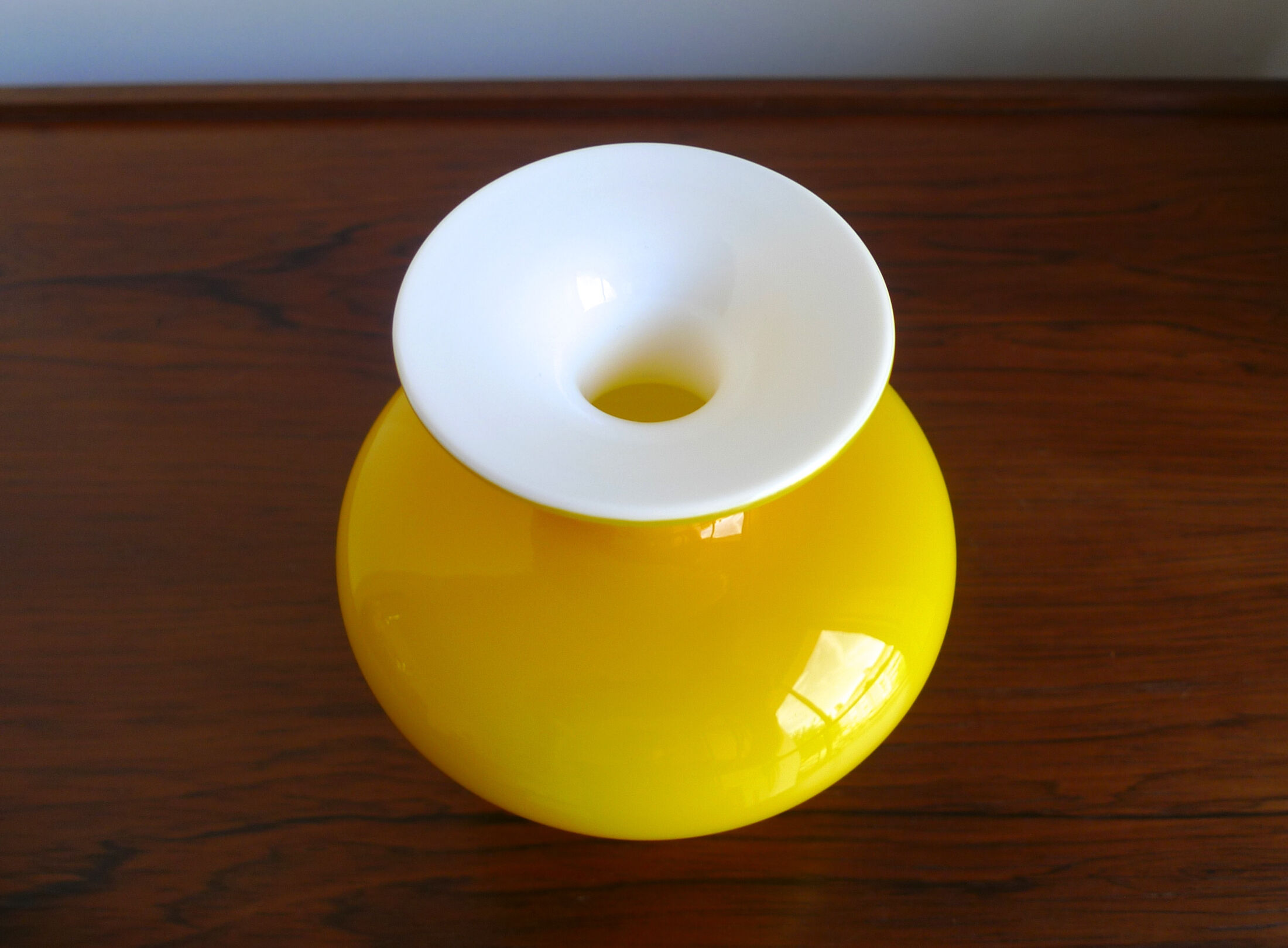 Yellow "Carnaby" Range Glass Vase by Per Lütken for Holmegaard, 1960s