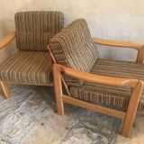 Pair of vintage armchairs midcentury Walter Knoll