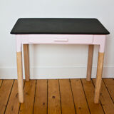 Pink and slate desk
